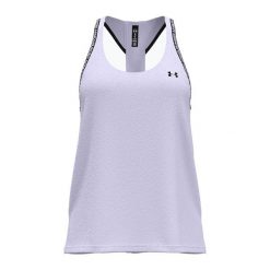 Tank top treningowy damski Under Armour Knockout Tank. Fioletowe topy damskie Under Armour, xl, bez wzorów, bez kołnierzyka, bez ramiączek. Za 97.99 zł.