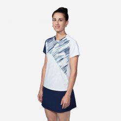 Koszulka do badmintona damska Perform 990. Białe bluzki damskie KUIKMA, xl, bez wzorów, z elastanu, sportowe, bez kołnierzyka, bez ramiączek. Za 99.99 zł.