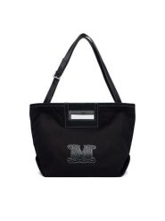 Max Mara Beachwear Torebka 2616511039650 Czarny. Czarne shopperki damskie Max Mara Beachwear, bez wzorów, z bawełny, bez dodatków. Za 1,024.00 zł.