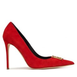 Szpilki Elisabetta Franchi. Czerwone szpilki damskie Elisabetta Franchi, bez wzorów, bez obcasa, na szpilce, bez zapięcia. Za 3,079.00 zł.