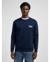 MESKA BLUZA LEE WOBBLY LEE SWS RIVET NAVY 112371839. Niebieskie bluzy męskie Lee, l, bez wzorów, bez ramiączek, bez kaptura. Za 149.99 zł.