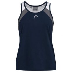 Koszulka bez rękawów damska CLUB 22 Tank Top. Niebieskie topy damskie Head, s, bez wzorów, z poliesteru, sportowe, bez kołnierzyka, bez ramiączek. Za 183.00 zł.