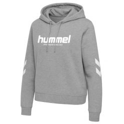 Bluza damska z kapturem Hummel Legacy 2.0. Szare bluzy damskie Hummel, bez wzorów, sportowe, bez ramiączek, z kapturem. Za 283.00 zł.