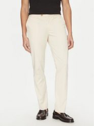 Tommy Hilfiger Chinosy Denton MW0MW38863 Beżowy Slim Fit. Brązowe eleganckie spodnie męskie Tommy Hilfiger, bez wzorów, z bawełny. Za 449.99 zł.