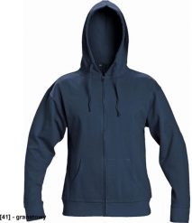 CERVA NAGAR - bluza z kapturem ściąganym sznurkiem 80% bawełna, 20% poliester - granatowy 3XL. Niebieskie bluzy sportowe męskie CERVA, m, bez wzorów, z bawełny, z kapturem. Za 78.74 zł.