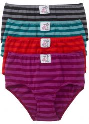Figi maxi (4 pary). Czerwone majtki damskie bonprix. Za 59.99 zł.