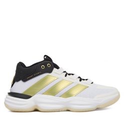 Buty halowe adidas. Białe buty sportowe męskie Adidas, bez wzorów, bez zapięcia. Za 479.99 zł.