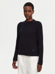 AMI Paris Sweter FKS024.KN0031 Granatowy Regular Fit. Niebieskie swetry nierozpinane damskie AMI PARIS, s, bez wzorów, z bawełny, bez kołnierzyka, bez ramiączek. Za 1,749.00 zł.
