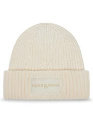 Tommy Jeans Czapka Script AW0AW17909 Écru. Białe czapki damskie Tommy Jeans, na zimę, bez wzorów, z bawełny. Za 199.99 zł.