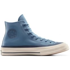 Buty sportowe męskie Converse Chuck 70. Niebieskie buty sportowe męskie Converse, bez wzorów, bez zapięcia, na fitness i siłownię. Za 590.00 zł.