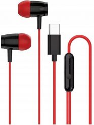 CANYON headphones SEP-5 TYPE-C Red. Czerwone słuchawki douszne Canyon. Za 44.26 zł.
