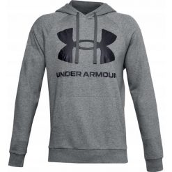 Bluza fitness męska Under Armour Rival Fleece Big Logo HD. Czarne bluzy sportowe męskie Under Armour, m, bez wzorów, bez kaptura, na fitness i siłownię. Za 199.00 zł.