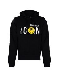Dsquared2 Bluza "Smilley" | S79GU0081 S25538 | Mężczyzna | Czarny. Czarne bluzy sportowe męskie Dsquared2, m, bez wzorów, z bawełny, z kapturem. W wyprzedaży za 1,399.00 zł.