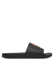Guess Klapki F5GZ05 BB00F Czarny. Czarne klapki męskie Guess, z aplikacjami, z tworzywa sztucznego, bez zapięcia. Za 119.99 zł.