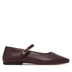 Baleriny Tommy Hilfiger. Czerwone balerinki damskie Tommy Hilfiger, bez wzorów, bez obcasa, bez zapięcia. Za 479.99 zł.