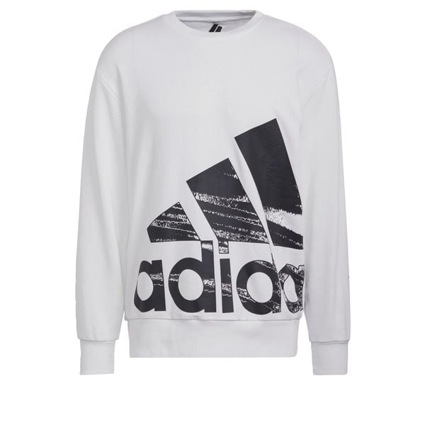 Bluza adidas Essentials Brandlove French Terry. Białe bluzy sportowe męskie Adidas, m, bez wzorów, bez kaptura, na fitness i siłownię. Za 233.65 zł.