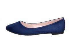Granatowe baleriny damskie Sabatina Zh20-3. Niebieskie balerinki damskie Sabatina, bez wzorów, z zamszu, bez obcasa, na obcasie, bez zapięcia. Za 89.00 zł.