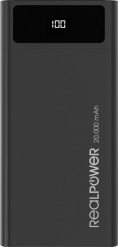 Powerbank Realpower PB-20k 20000mAh Czarny. Czarne powerbanki Realpower. Za 168.92 zł.