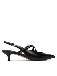 Guess Czółenka FLJCSR LEA05 Czarny. Czarne czółenka damskie Guess, z aplikacjami, ze skóry, bez obcasa, bez zapięcia. Za 549.99 zł.