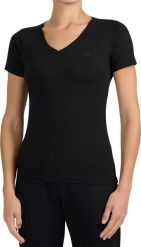 4f Koszulka damska 4F F3307 czarna 4FWMM00TTSHF3307 20S 2XL. Czarne bluzki damskie 4F, s, bez wzorów, bez kołnierzyka, bez ramiączek. Za 43.18 zł.