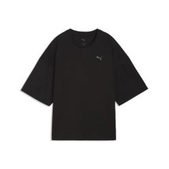 Damska koszulka oversize HER PUMA. Czarne koszulki sportowe damskie Puma, bez wzorów, bez ramiączek, na fitness i siłownię. Za 149.00 zł.