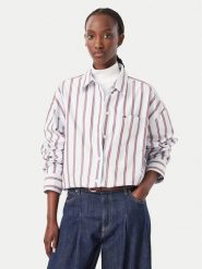 Tommy Jeans Koszula Essential DW0DW23340 Niebieski jasny Oversize. Niebieskie koszule damskie Tommy Jeans, s, bez wzorów, z bawełny, bez kołnierzyka, bez ramiączek. Za 449.99 zł.