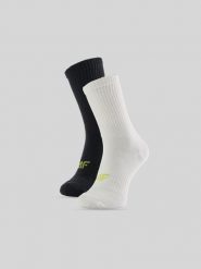 4F Skarpetki długie (2-pack) męskie - multikolor 39-42. Skarpety męskie 4F, bez wzorów, prążkowane. Za 49.99 zł.