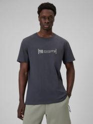 4F T-shirt regular z nadrukiem męski - szary 3XL. Szare t-shirty męskie 4F, m, bez wzorów, z bawełny, bez kołnierzyka, bez ramiączek. Za 59.99 zł.