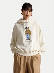 Polo Ralph Lauren Bluza 211B17799001 Biały Regular Fit. Białe bluzy damskie Polo Ralph Lauren, s, bez wzorów, z bawełny, bez ramiączek, bez kaptura. Za 1,299.00 zł.