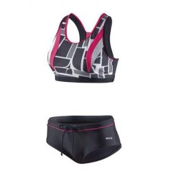 Bikini treningowo-wyścigowe Beco czarny/różowy/biały. Czarne stroje kąpielowe damskie 47 Brand, bez wzorów, z poliesteru. Za 332.99 zł.
