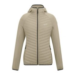 Kurtka damska Regatta Andreson Hybrid. Brązowe kurtki sportowe damskie Regatta, bez wzorów, z puchu, bez ramiączek, bez kaptura, trekkingowe. Za 229.99 zł.