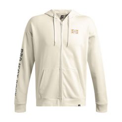Bluza męska Under Armour Project Rock HWT Full Zip. Brązowe bluzy męskie Under Armour, m, bez wzorów, rockowe, bez ramiączek, bez kaptura. Za 309.99 zł.