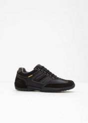 Skórzane sneakersy Camel Active. Czarne buty sportowe męskie bonprix, bez wzorów, ze skóry, bez zapięcia. Za 249.99 zł.
