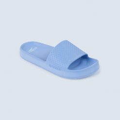 Klapki basenowe Speedo Entry. Niebieskie klapki damskie Speedo, bez wzorów, sportowe, bez obcasa, bez zapięcia. Za 99.99 zł.