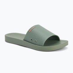 Klapki damskie Ipanema Anat Classic. Zielone klapki damskie Ipanema, bez wzorów, bez obcasa, bez zapięcia. Za 99.00 zł.