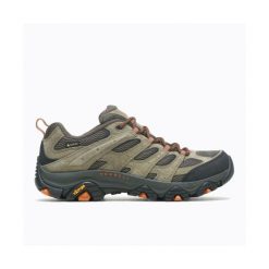 Buty turystyczne Merrell Moab 3 Gore-Tex. Brązowe buty zimowe męskie Merrell, bez wzorów, z gore-texu, bez obcasa, bez zapięcia. Za 695.00 zł.