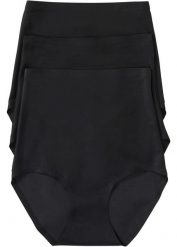 Figi panty shape, średni stopień modelowania sylwetki (3 pary). Czarne majtki damskie bonprix. Za 112.99 zł.