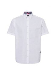 Bugatti koszula casual Mężczyźni Slim Fit Bawełna biały, XXL. Białe koszule męskie Bugatti, m, bez wzorów, z bawełny, casualowe, bez kołnierzyka, bez ramiączek. Za 179.95 zł.