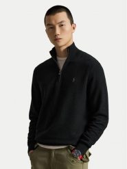 Polo Ralph Lauren Sweter 710B18060008 Czarny Regular Fit. Czarne swetry męskie Polo Ralph Lauren, m, bez wzorów, z bawełny, bez kołnierzyka, bez ramiączek. Za 949.99 zł.