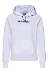 Bluza sportowa damska Champion Sweatshirt HD z kapturem. Białe bluzy damskie Champion, l, bez wzorów, z bawełny, sportowe, bez ramiączek, z kapturem. Za 188.49 zł.