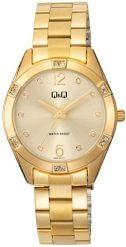 Zegarek damski QQ Q83B-007P CYRKONIE złoty. Żółte zegarki damskie Q&Q, złote. Za 239.00 zł.
