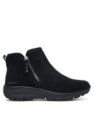 Skechers Botki Easy Going - Urban Zip 168188/BBK Czarny. Czarne botki damskie Skechers, bez wzorów, ze skóry, bez obcasa, na płaskiej podeszwie, bez zapięcia. Za 399.99 zł.
