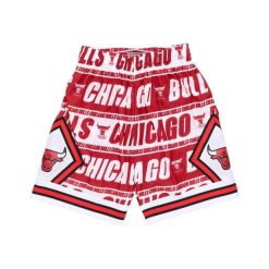 Szorty Chicago Bulls NBA Teamwrap Swingman 1997. Czerwone szorty damskie Mitchell & Ness, bez wzorów, sportowe. Za 467.00 zł.