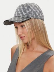 Guess Czapka z daszkiem AW5155 POL03 Szary. Szare czapki damskie Guess, z aplikacjami, z poliesteru. Za 119.99 zł.