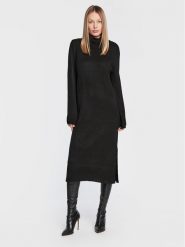 ONLY Sukienka dzianinowa Brandie 15214595 Czarny Regular Fit. Czarne sukienki damskie ONLY, s, bez wzorów, z dzianiny, bez kołnierzyka, bez ramiączek. Za 120.00 zł.