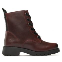 Trzewiki Fly London. Fioletowe botki damskie Fly London, bez wzorów, bez obcasa, na płaskiej podeszwie, bez zapięcia. Za 669.99 zł.