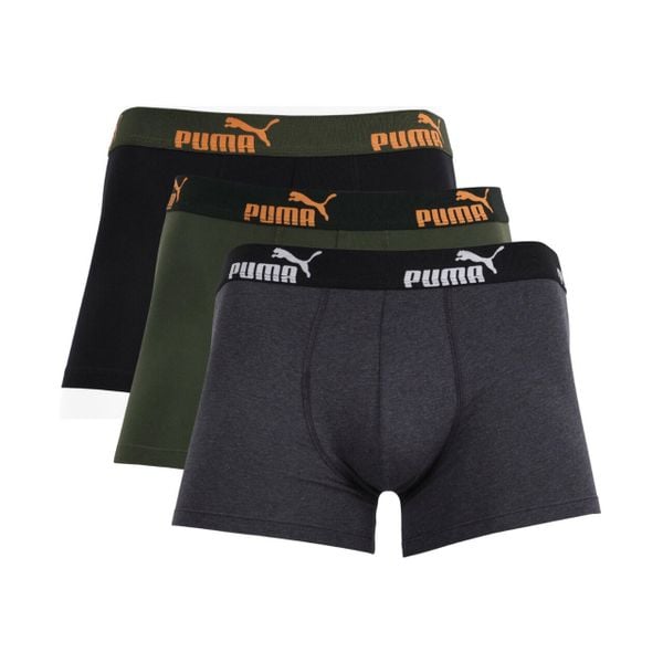 Bokserki męskie Puma 3-pack. Czarne bokserki męskie Puma, bez wzorów, z bawełny. Za 109.00 zł.
