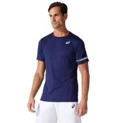 Koszulka sportowa męska Asics Court SS Tee. Koszulki sportowe męskie Asics, m, bez wzorów, bez ramiączek, tenisowe. Za 165.00 zł.