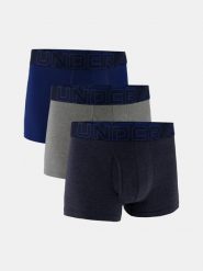 Bokserki męskie 3-pak Under Armour M Perf Cotton 3in Dark Blue Dark Blue 2xl. Niebieskie bokserki męskie Under Armour, bez wzorów, z bawełny. Za 139.99 zł.