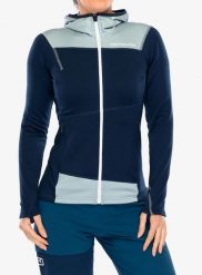 Bluza z kapturem damska Ortovox Fleece Light Hoody. Niebieskie bluzy damskie ORTOVOX, m, bez wzorów, z elastanu, bez ramiączek, z kapturem. Za 703.99 zł.